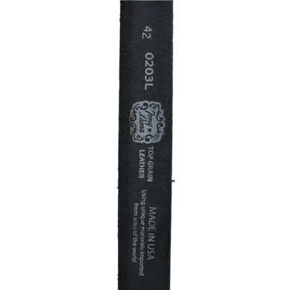 Tony Lama Men's Longhorn Billet Black Belt