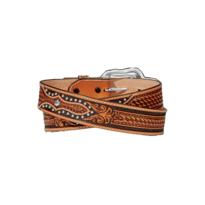Tony Lama Men's Western Ringo Brown Belt