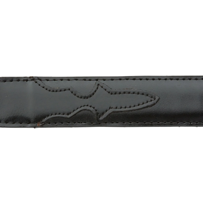 Lucchese Boot Men's Smooth Goat Leather Black Belt