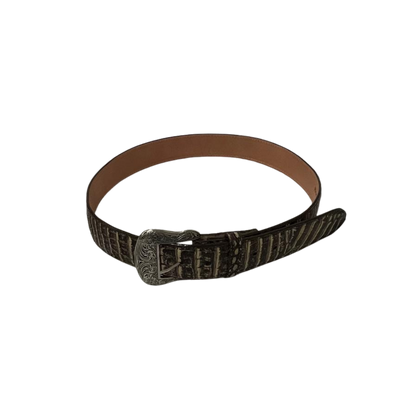 Boot Jack Men's Natural Gator Print Brown Belt