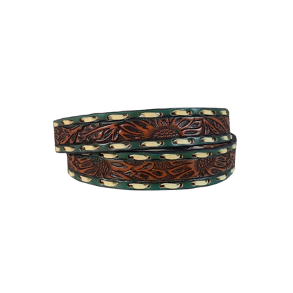Gem Dandy Brown Women's Sunflower Belt
