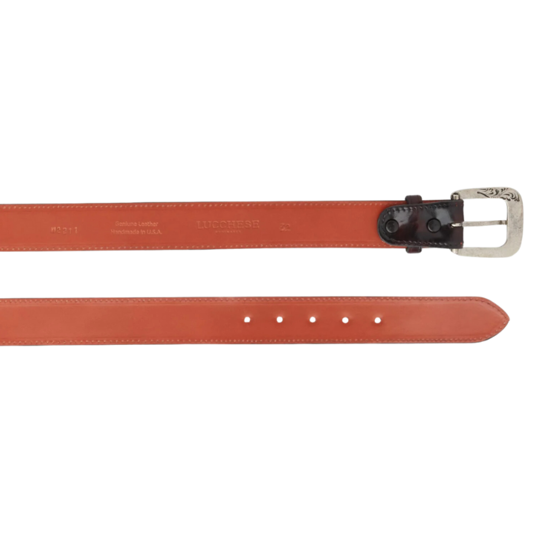 Lucchese Men's Cherry Goat Black Belt