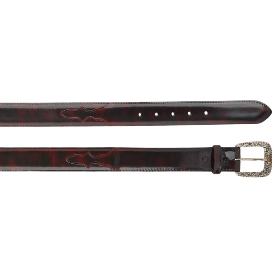 Lucchese Men's Cherry Goat Black Belt