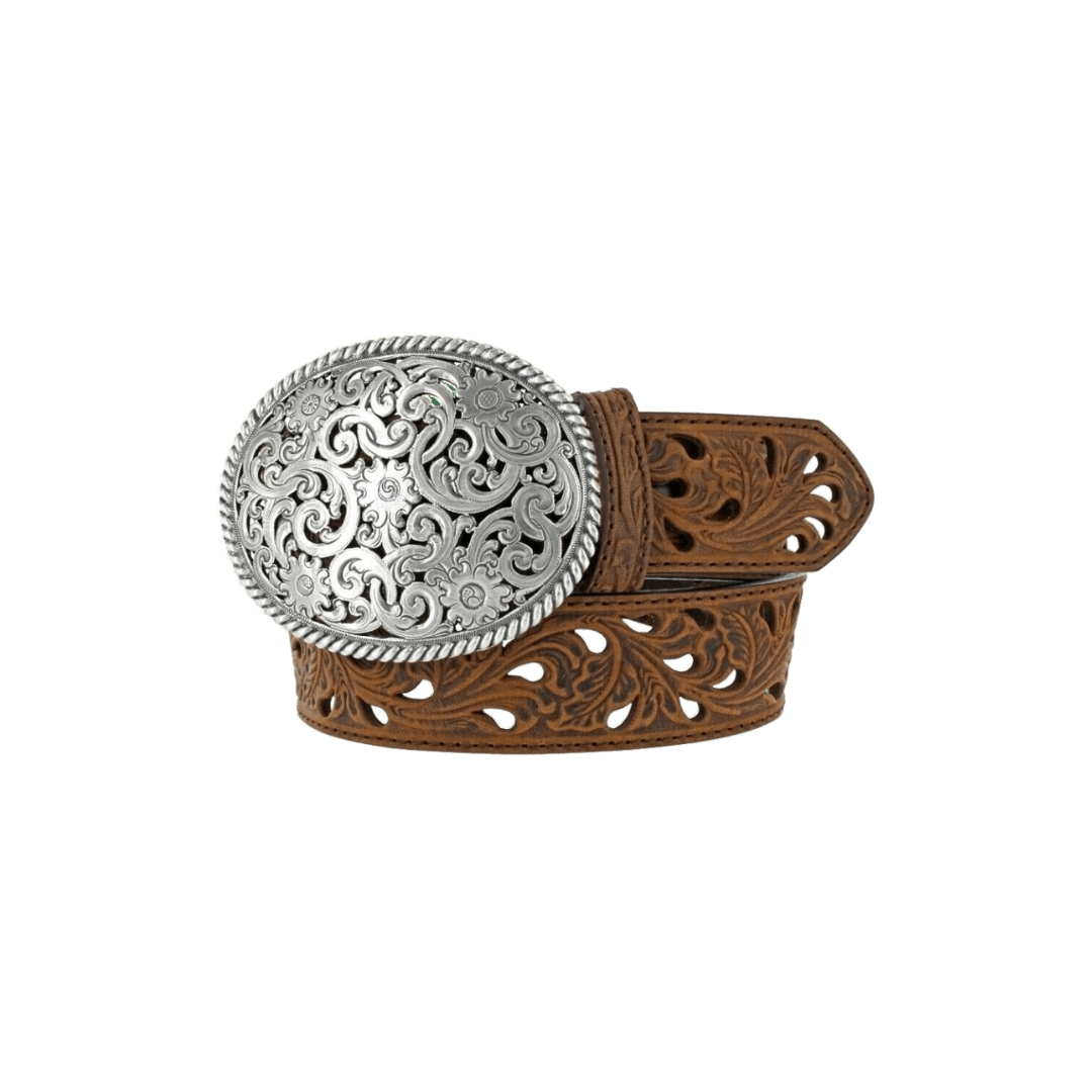 Tony Lama Women's Filigree Brown Belt