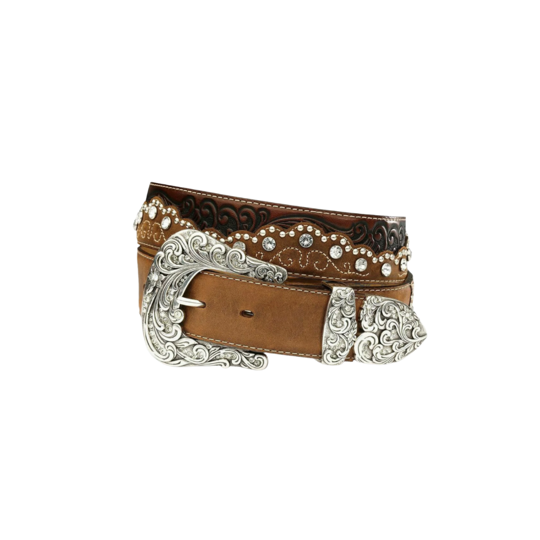 Tony Lama Women's Leather Western Brown Belt
