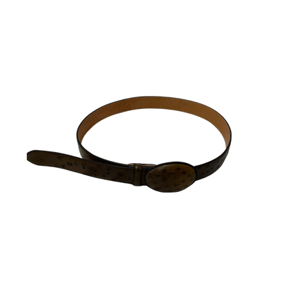 Jaime Cerrillo Men's Ostrich Vaquero Chocolate Belt