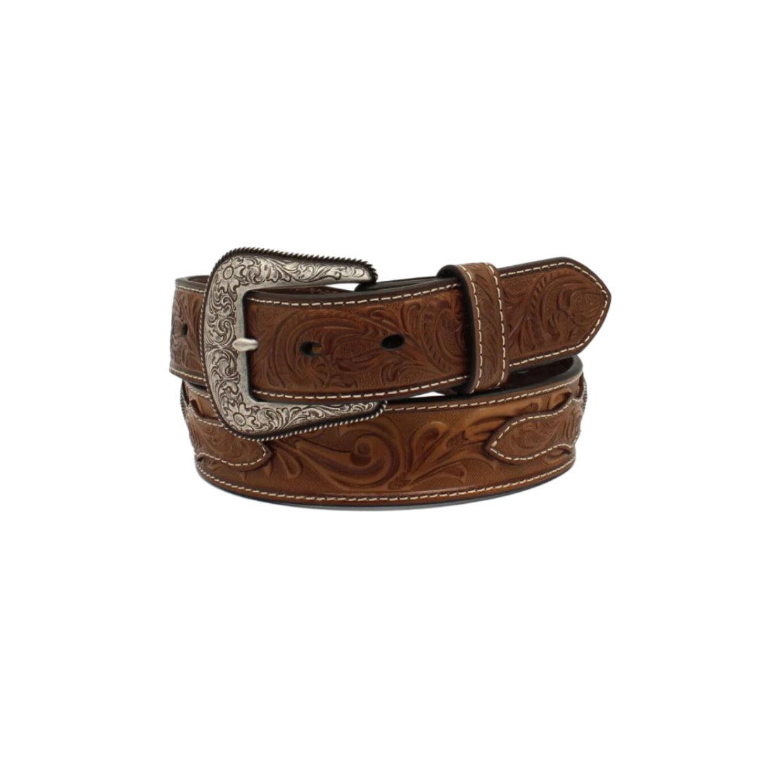 Ariat Men's Tooled Cross Brown Belt