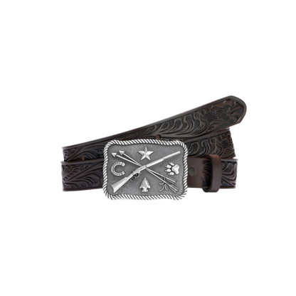 Tony Lama Youth Boy's Cowboys Indians Brown Belt