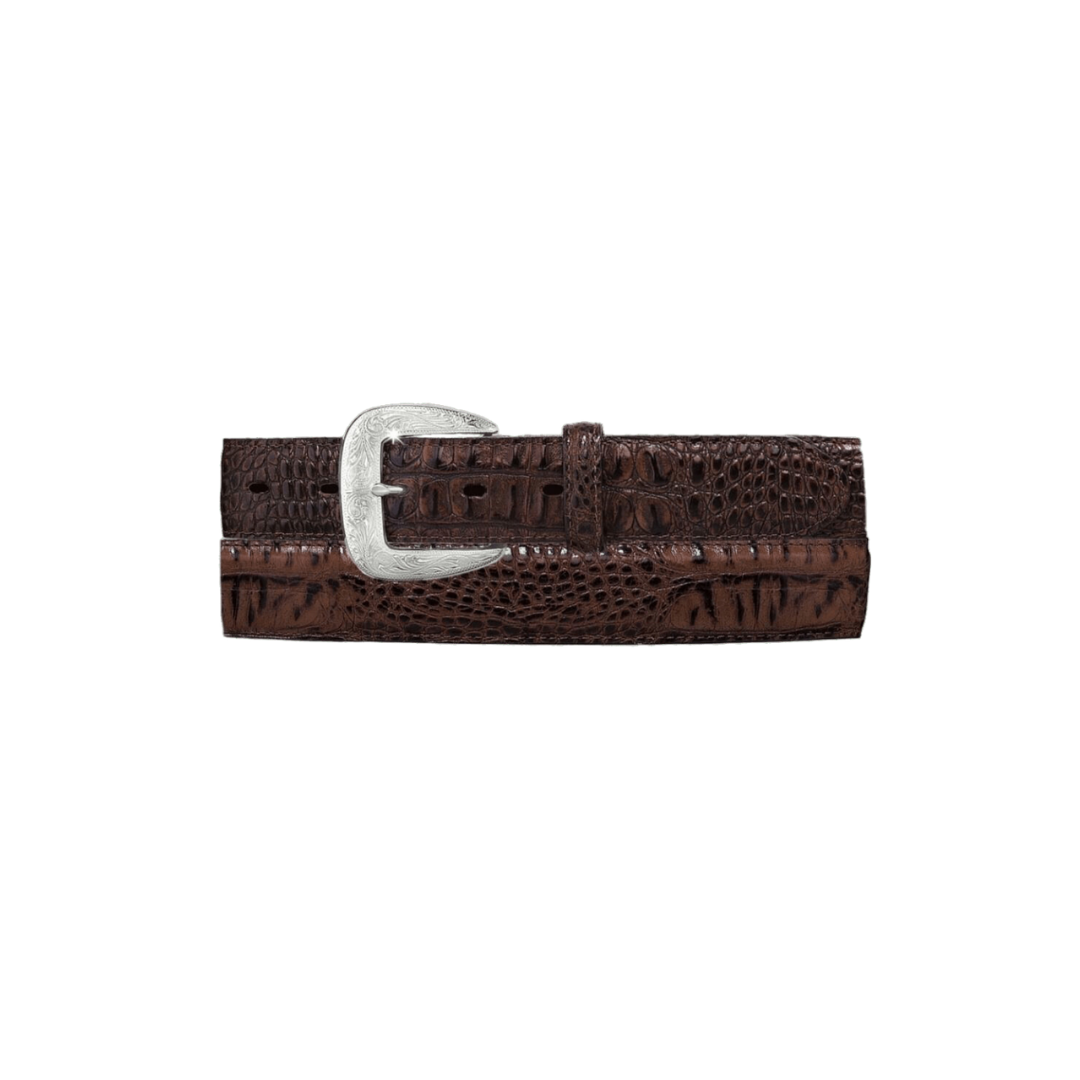 Tony Lama Men's Caiman Brown Belt