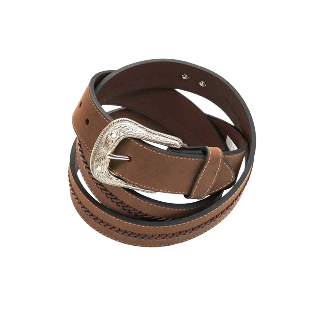 Gem Dandy Men's Concho Western Leather Brown Belt