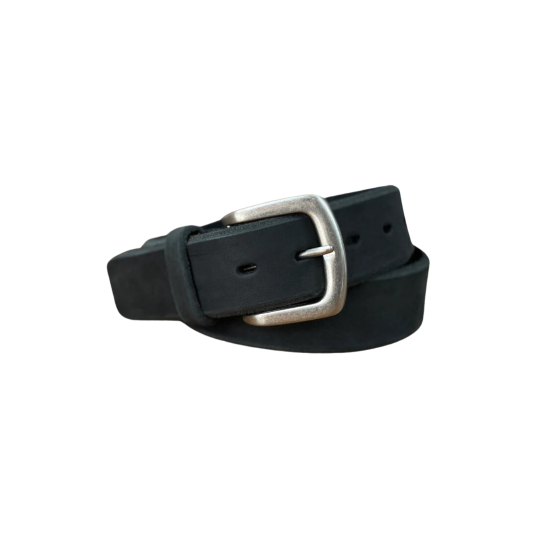 Ariat Men's Beveled Edge Embroidered Logo Black Belt
