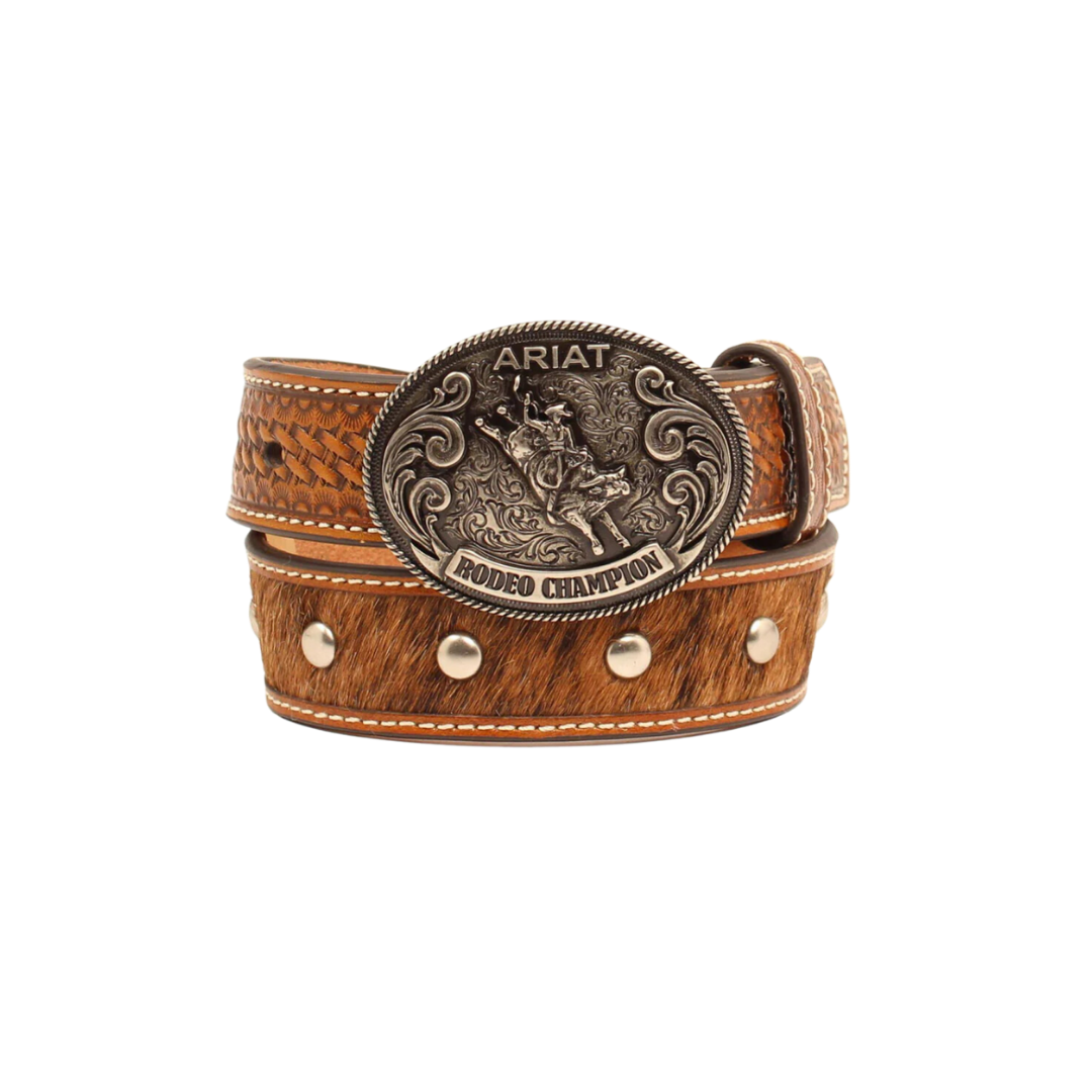 Ariat Youth Boy's Studded Bullrider Brown Belt