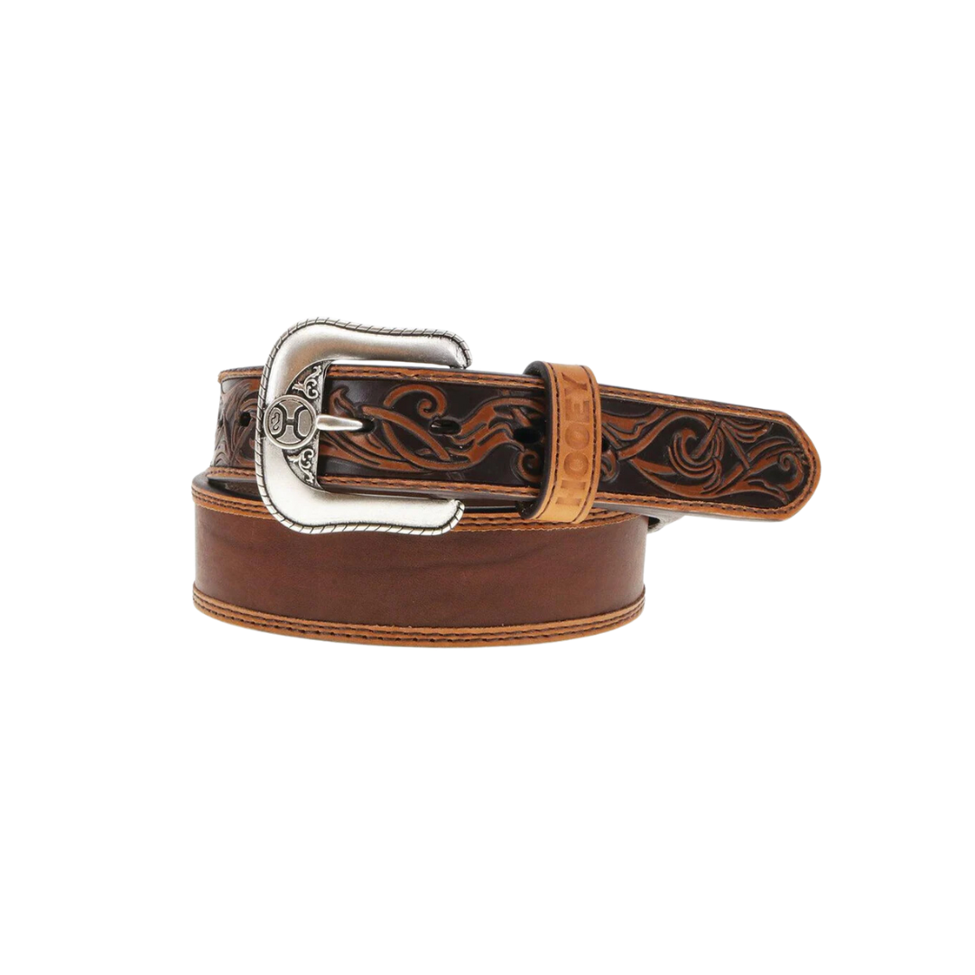 Hooey Men's Ranchero Classic Accent Edge Natural Brown Belt