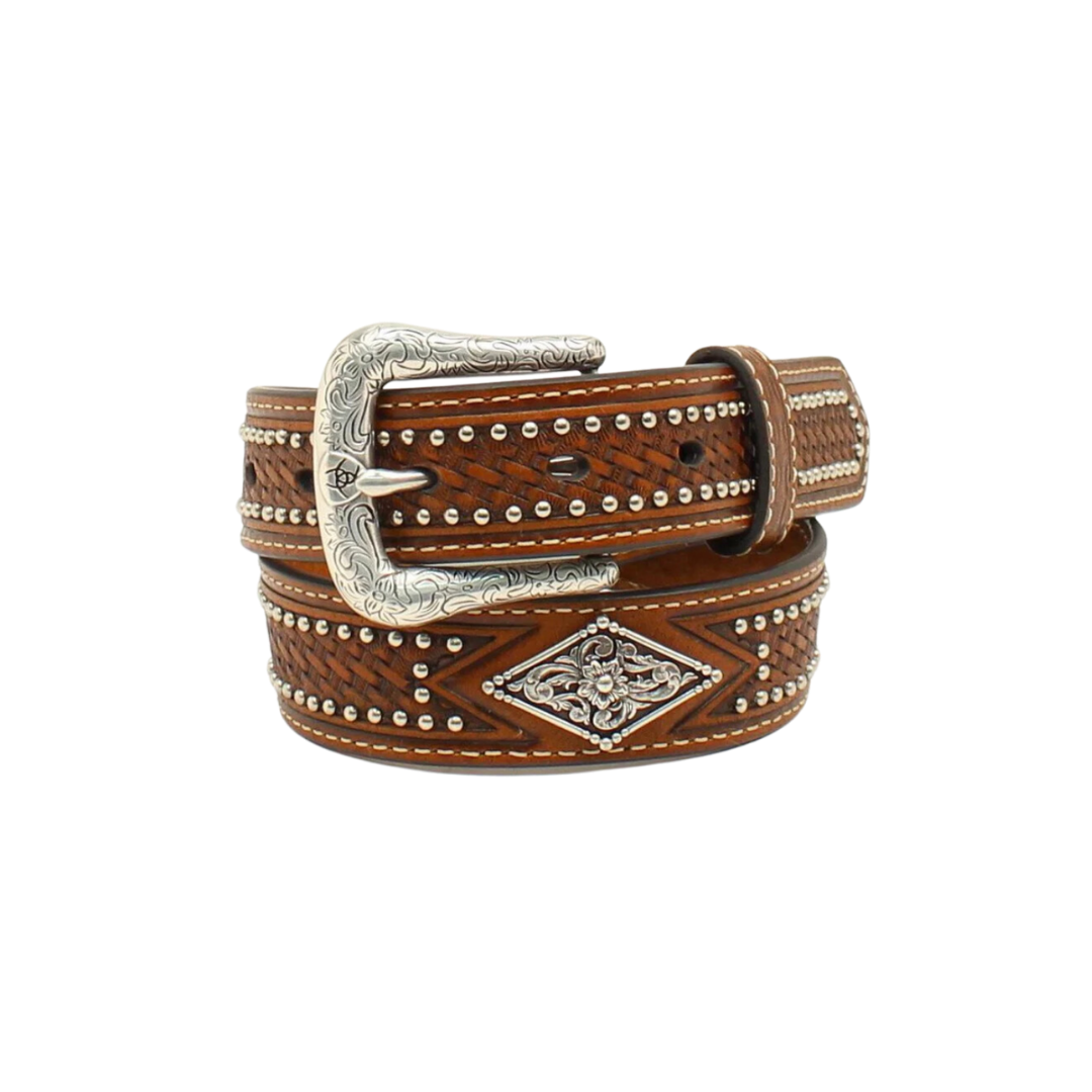 Ariat Youth Boy's Diamond Shape Concho Brown Belt