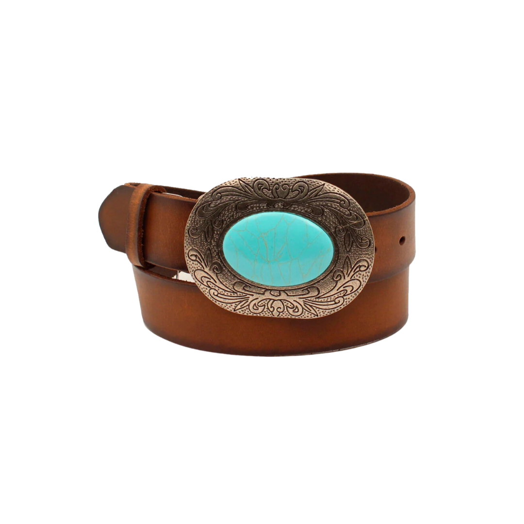Nocona Women's Stained Edge Brown Belt