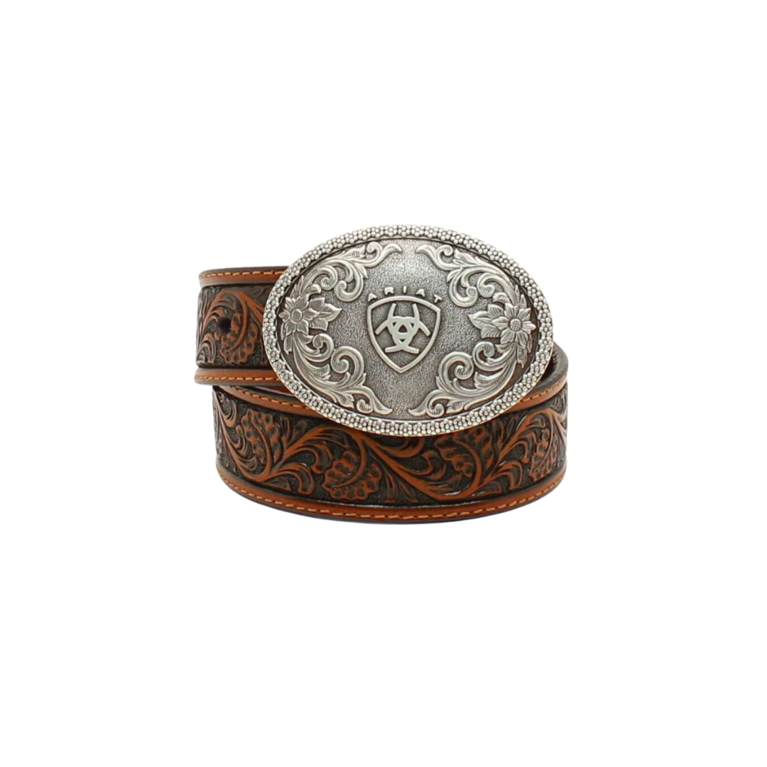 Ariat Youth Boy's Floral Brown Belt