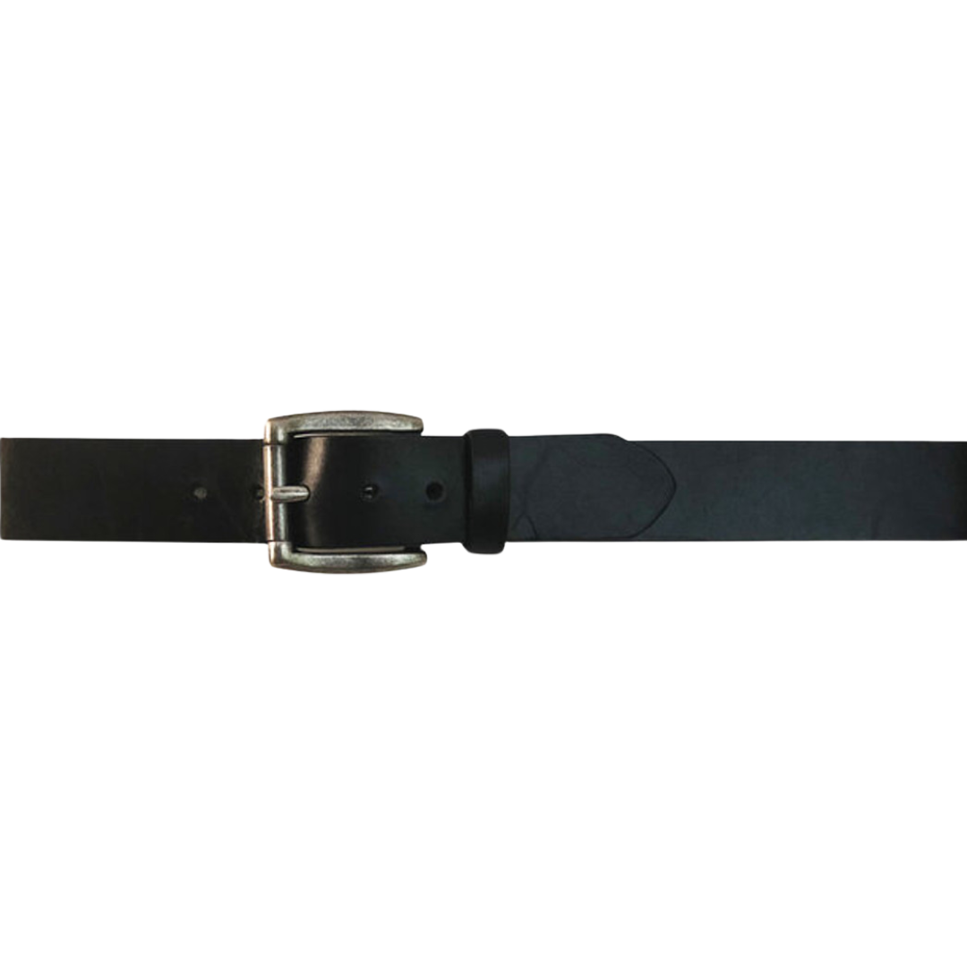 Gem Dandy Men's Top Grain Leather Black Belt
