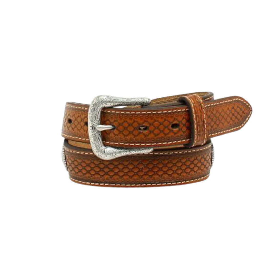 Ariat Youth Boy's Beaded Basketweave Brown Belt