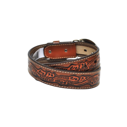 Nocona Youth Boy's Embossed Bullrider Brown Belt