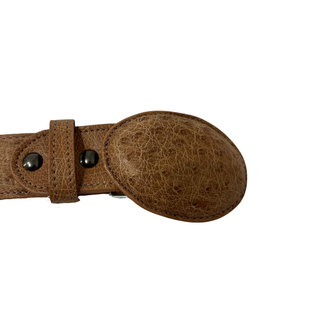 Jaime Cerrillo Men's Ostrich Tan Belt - Big