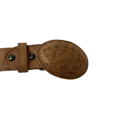 Jaime Cerrillo Men's Ostrich Tan Belt - Big