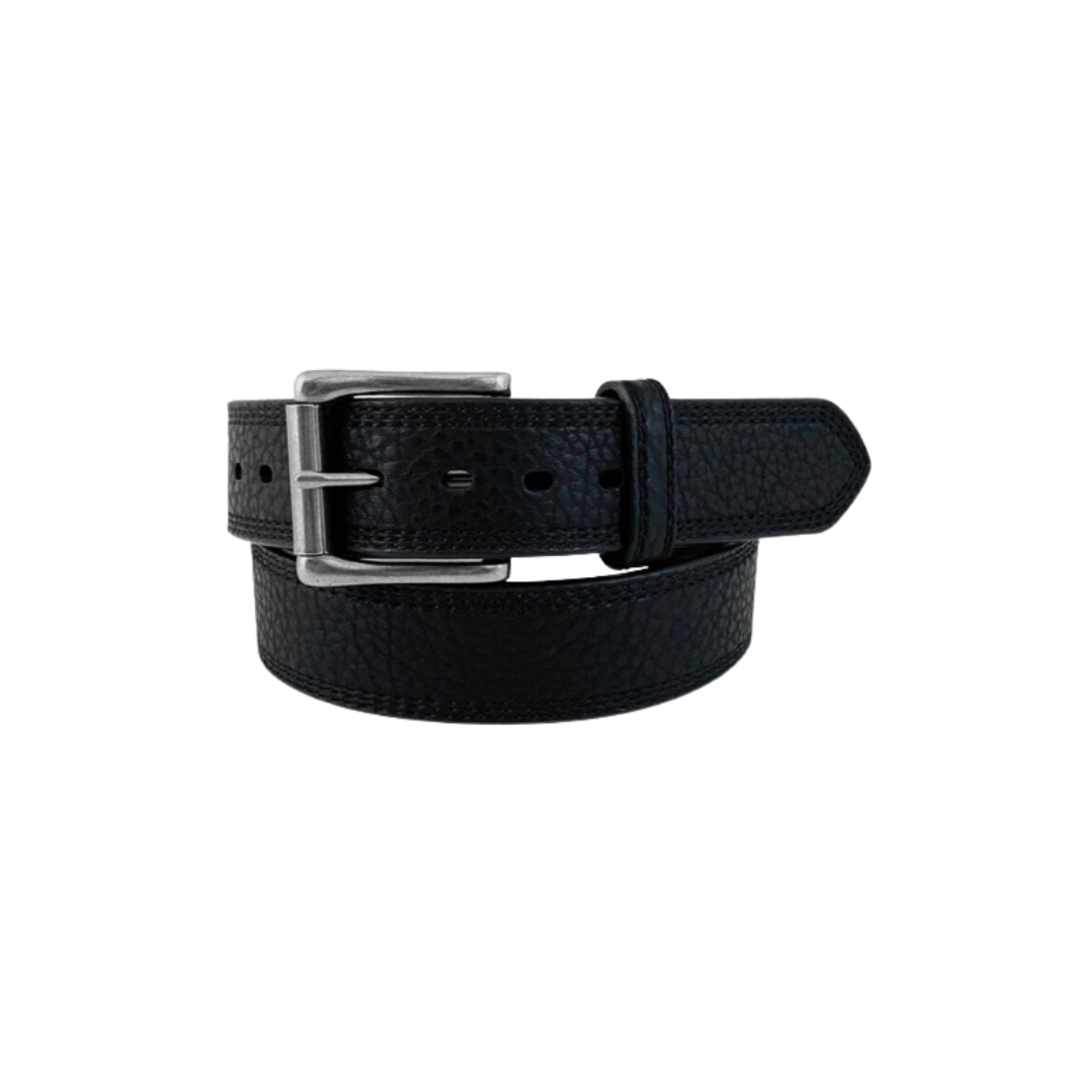 Gem Dandy Men's Roper Pebble Grain Black Belt