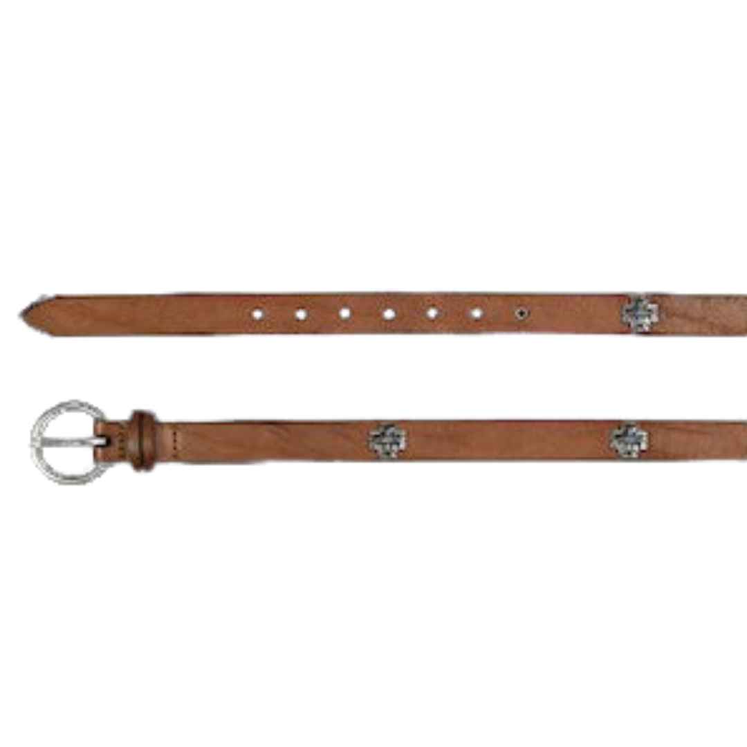 Catchfly Women's Leather Brown Chestnut Belt