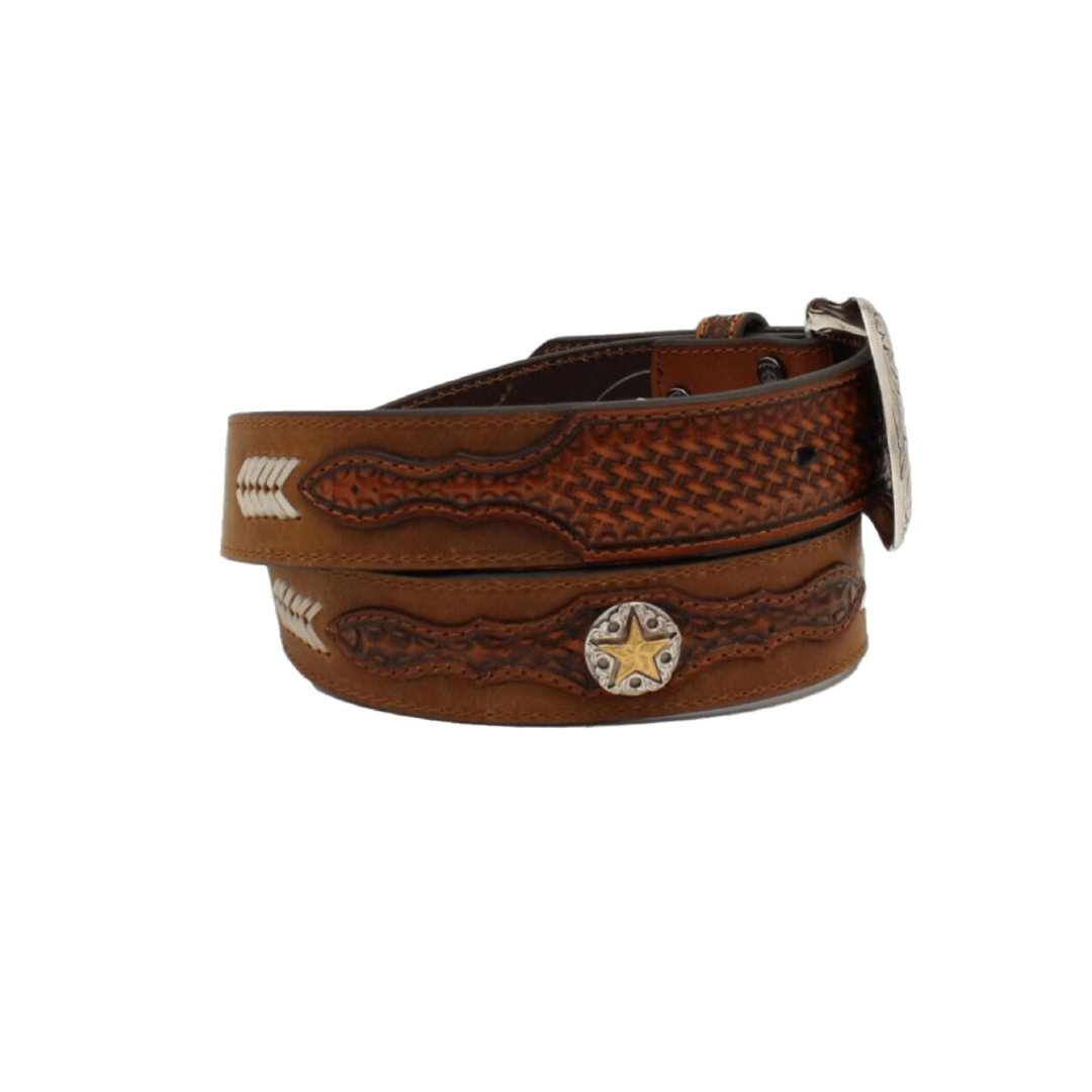 Ariat Men's Basket Weaved Arrow Brown Belt