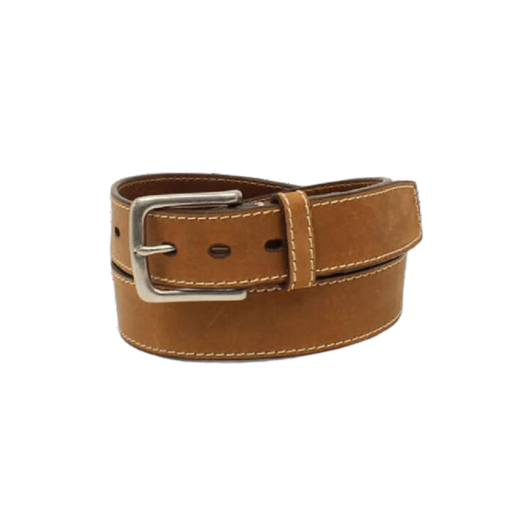Ariat Men's Embossed Logo Western Light Brown Belt