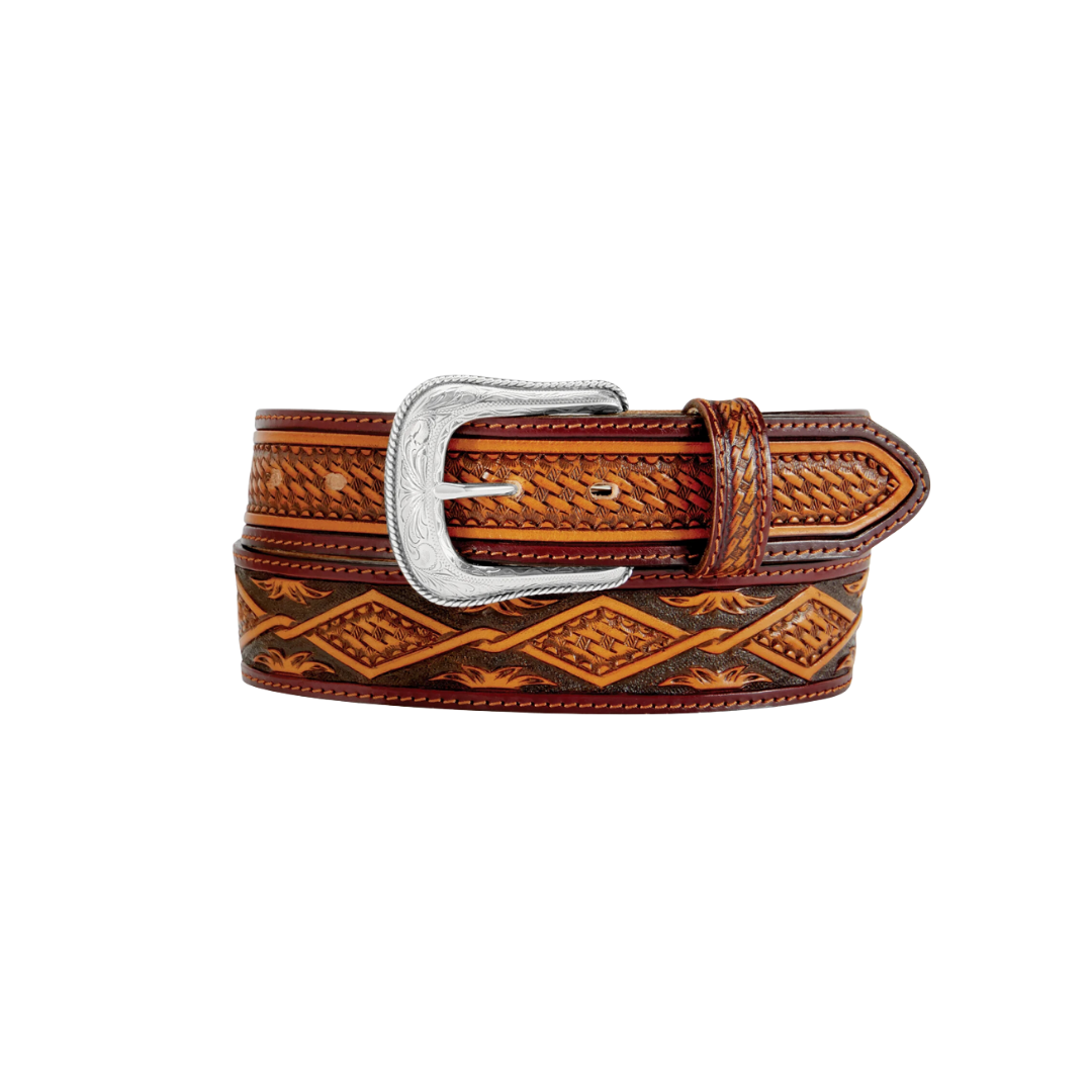Tony Lama Men's Clayton Leather Tan Belt