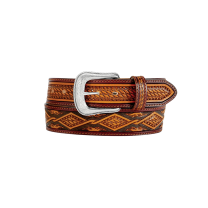 Tony Lama Men's Clayton Leather Tan Belt