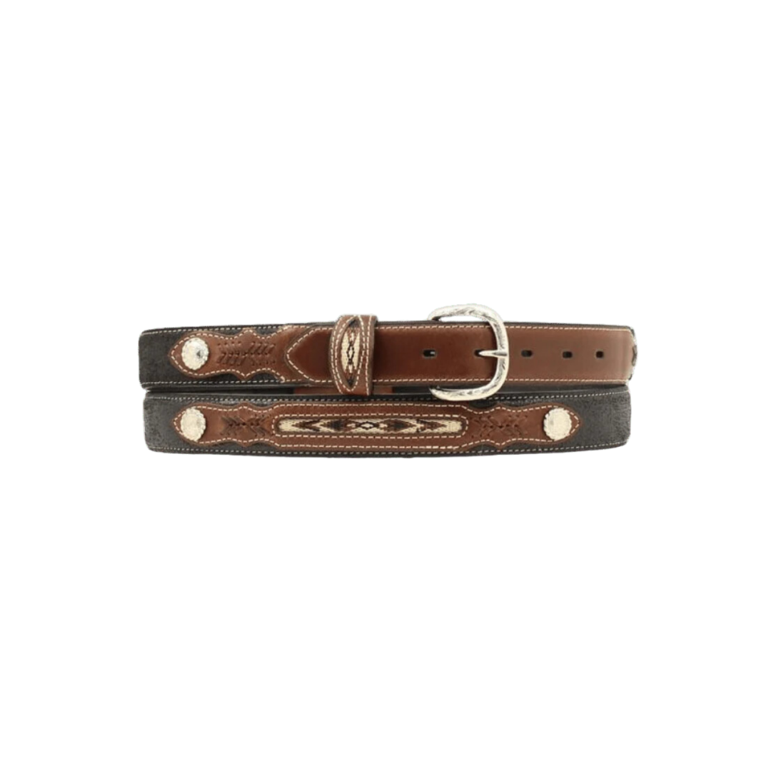 Nocona Youth Boy's Conchos Fabric Brown Belt