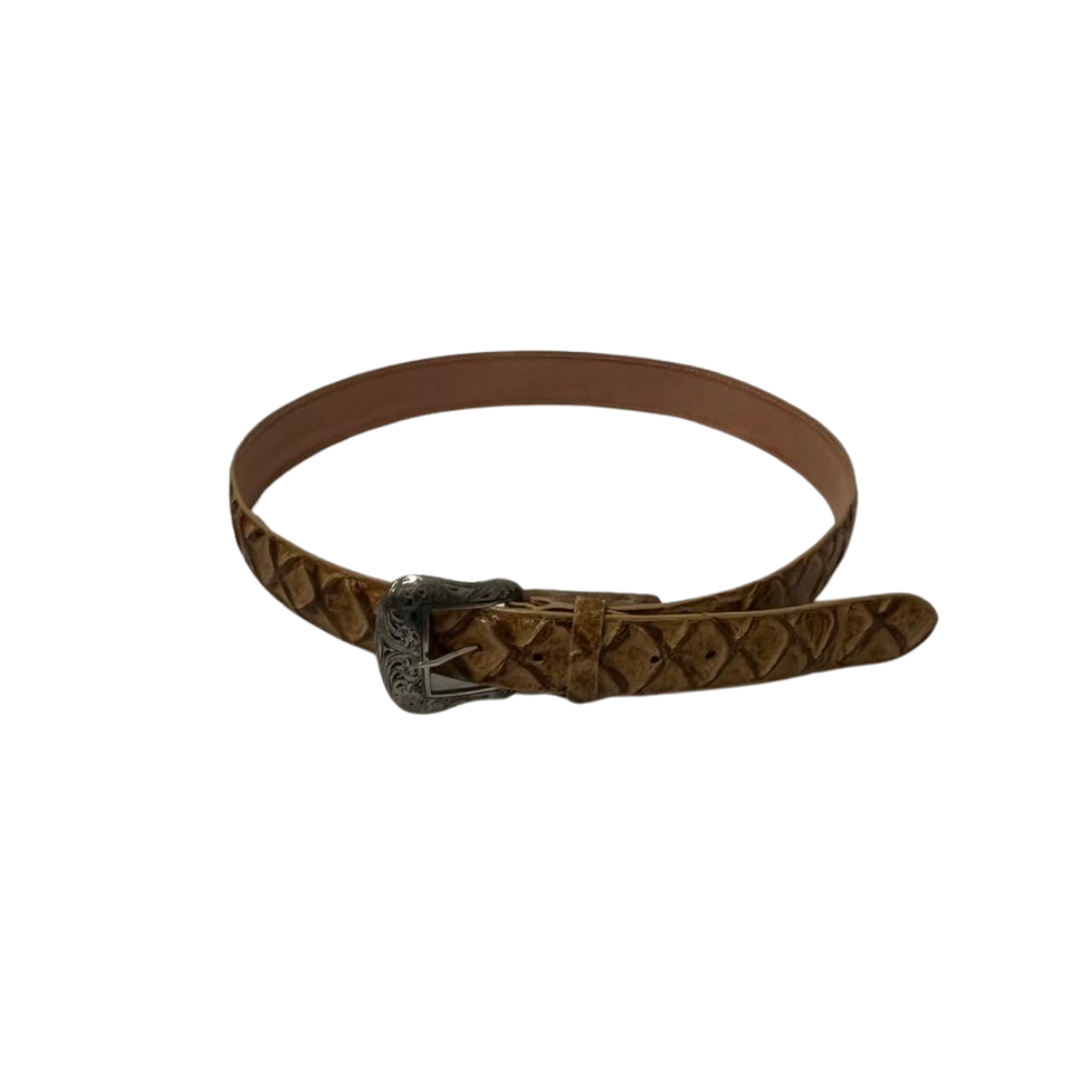 Boot Jack Men's Tan Pirarucu Belt
