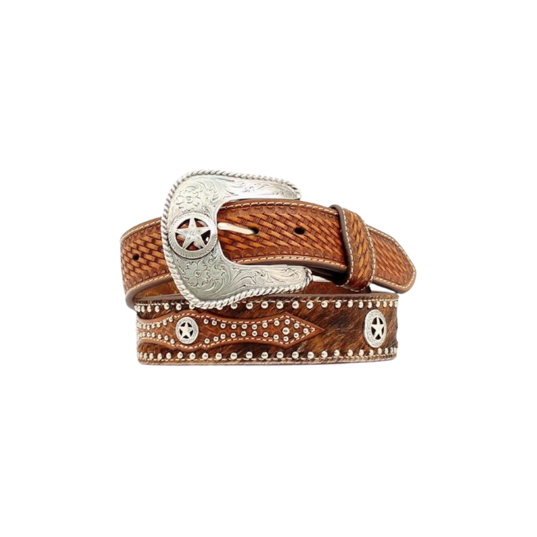 Nocona Men's Lone Star Conchos Brown Belt