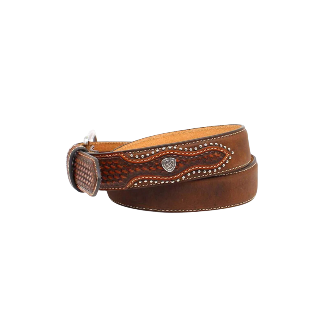 Ariat Men's Crosswoven Leather Brown Belt
