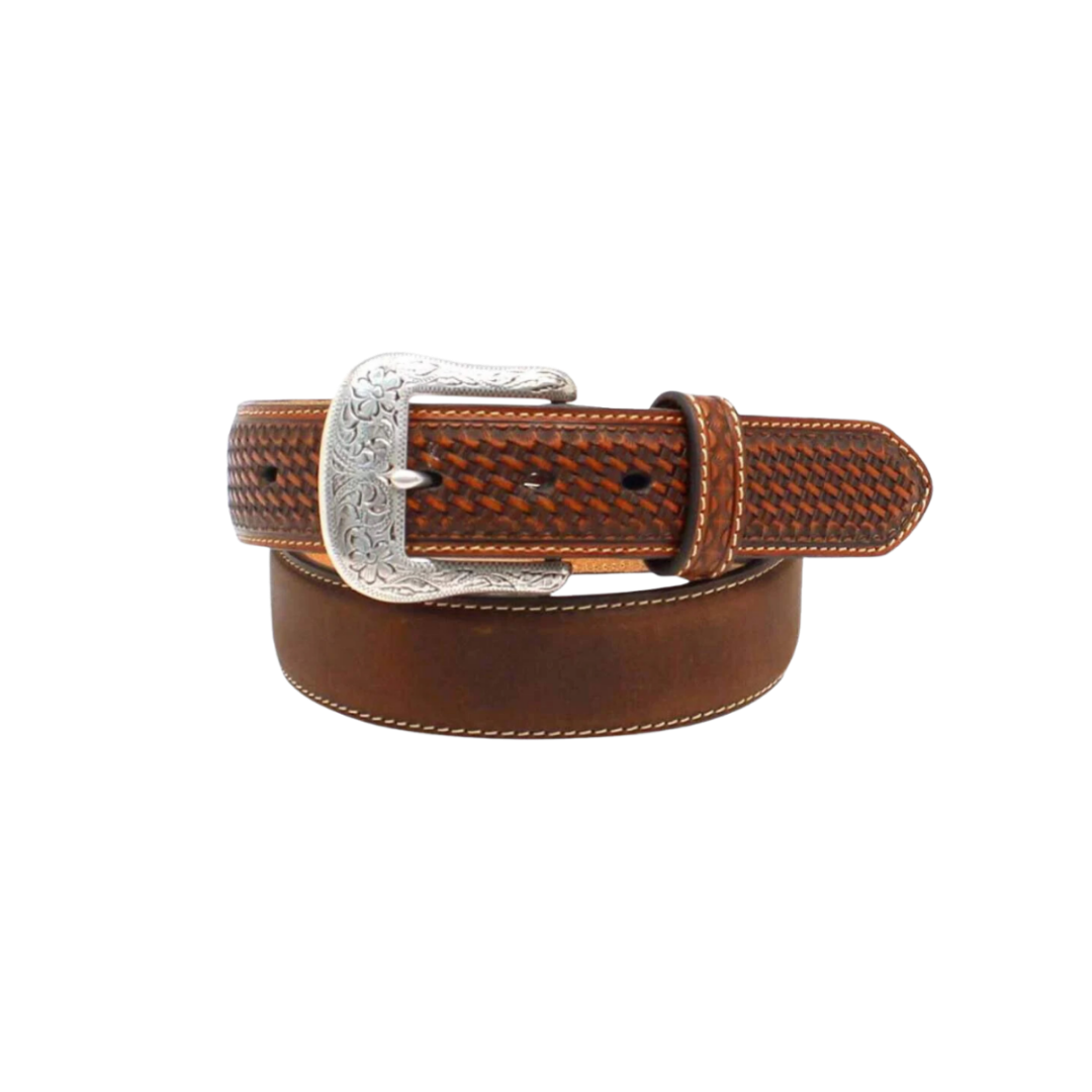 Ariat Men's Crosswoven Leather Brown Belt