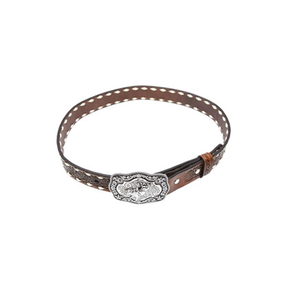 Nocona Youth Boy's Floral Bull Rider Brown Belt
