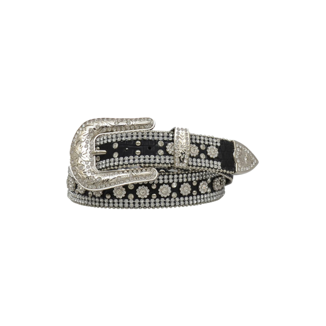 M&F Women's Western Gator Flower Black Belt