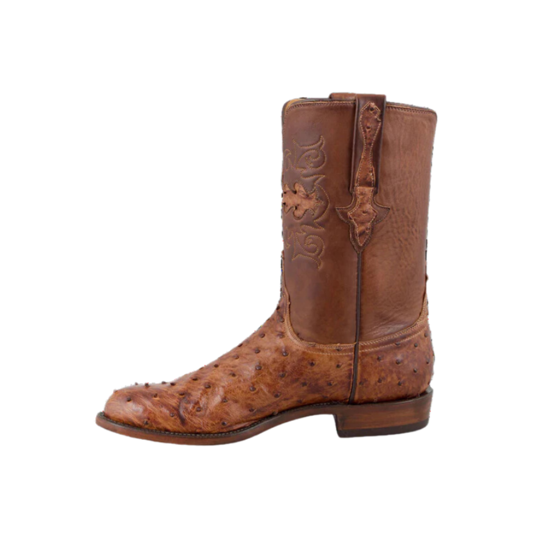 Lucchese Men's Full Quill Ostrich Roper Boots