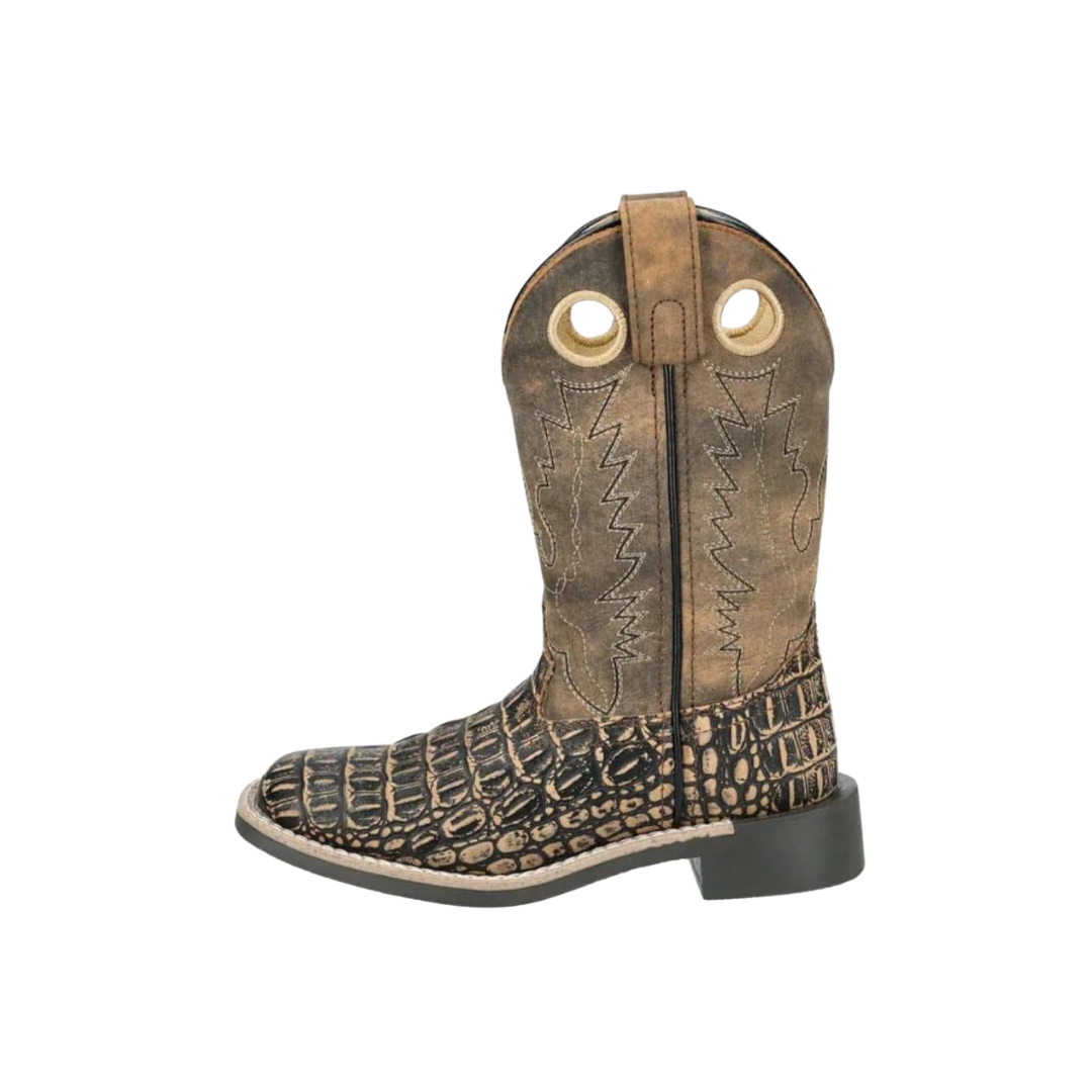 Smoky Mountain Youth Girl's Caiman Print Chocolate Boots