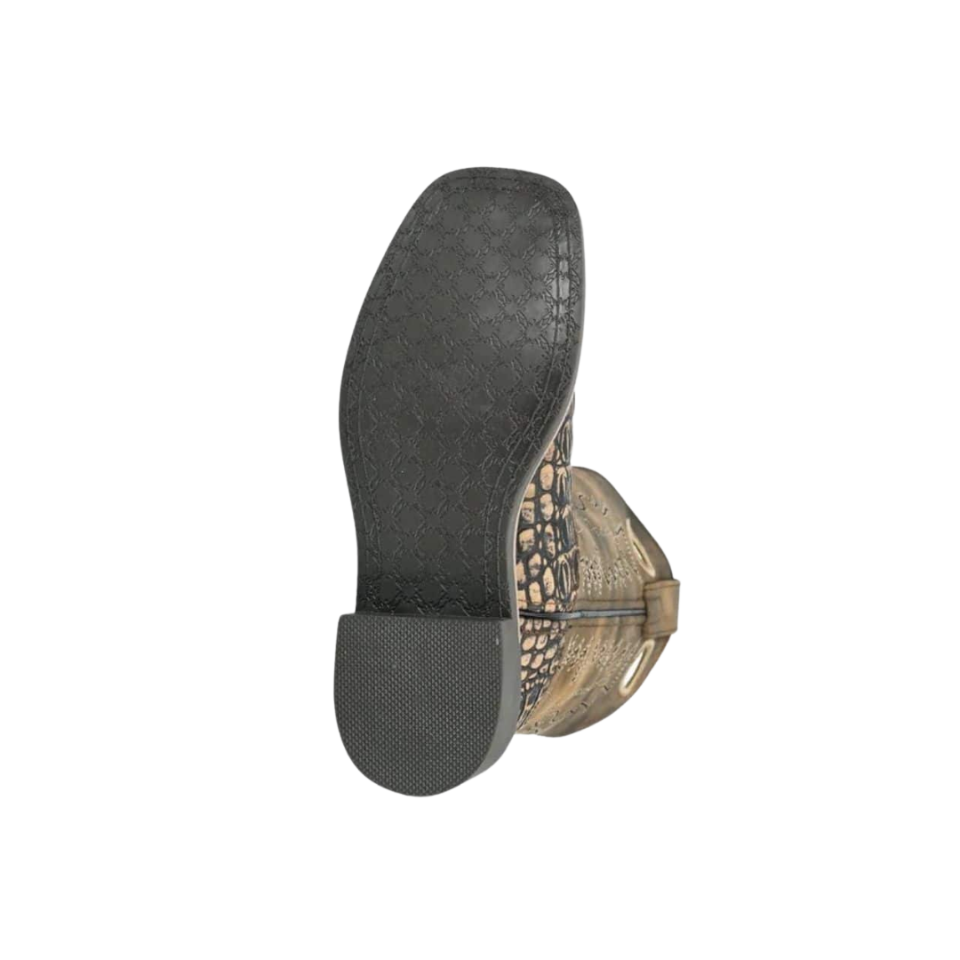 Smoky Mountain Youth Girl's Caiman Print Chocolate Boots