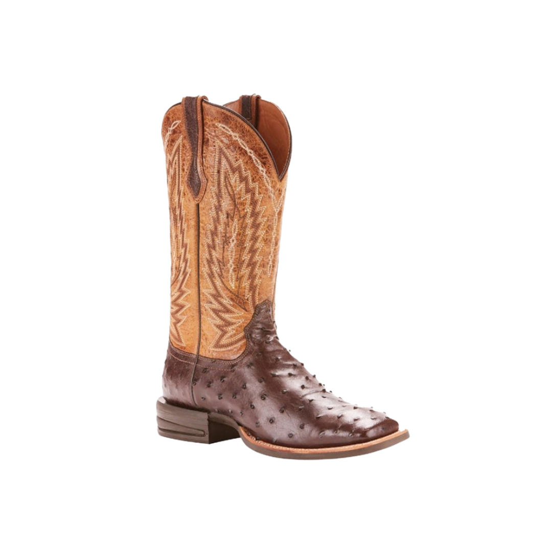Ariat Men's Relentless Platinum Tobacco Full Quill Light Brown Boots
