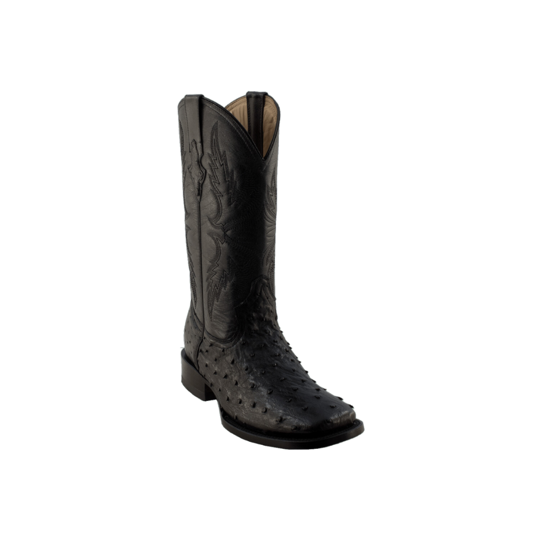 International M Men's Square Toe Full Quill Black Boots