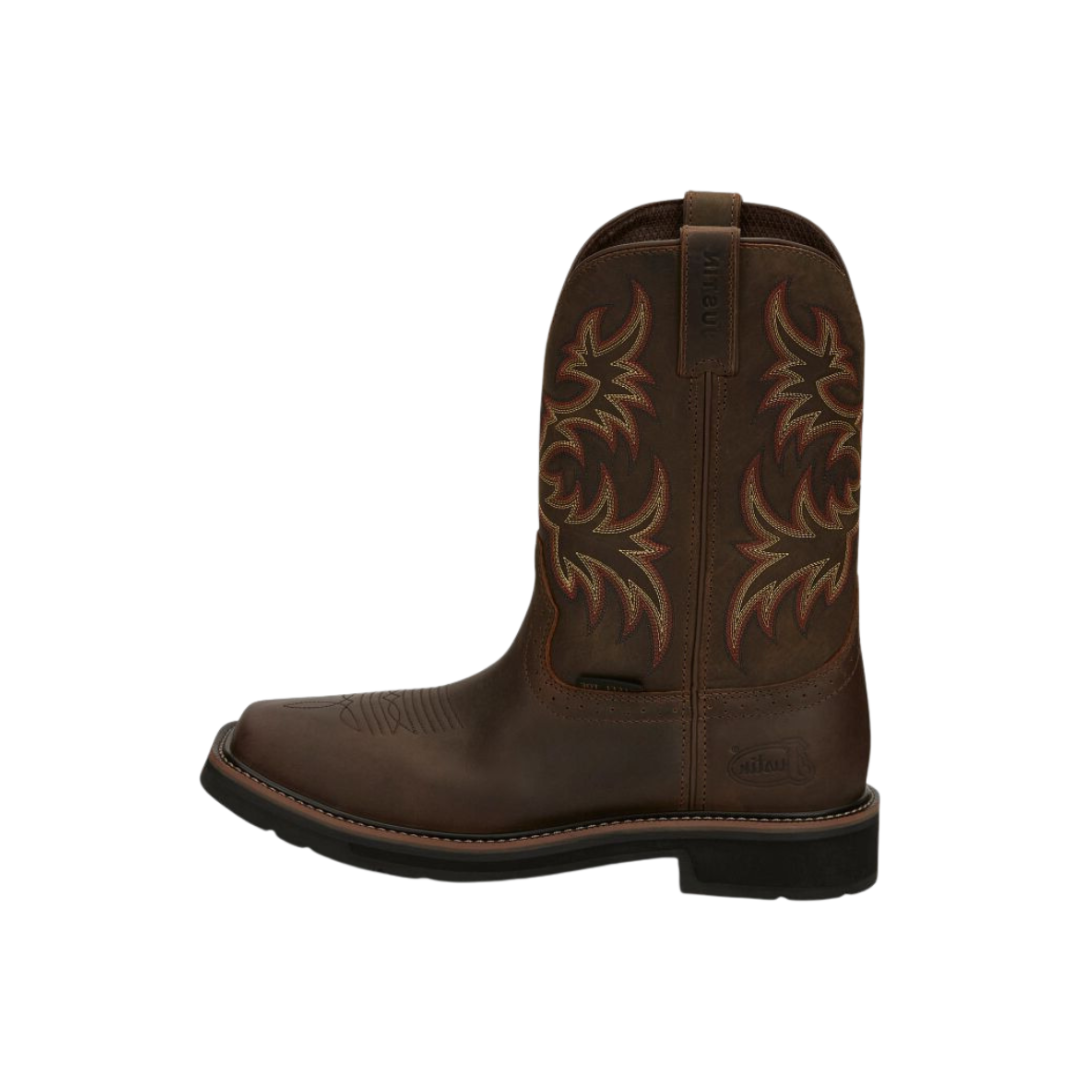 Justin Men's Driller Steel Toe Work Brown Boots