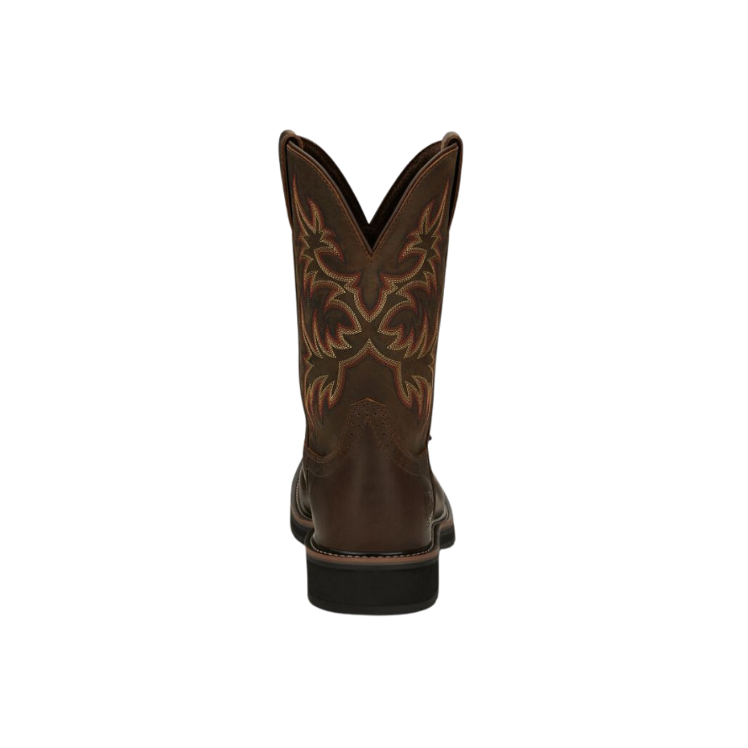 Justin Men's Driller Steel Toe Work Brown Boots