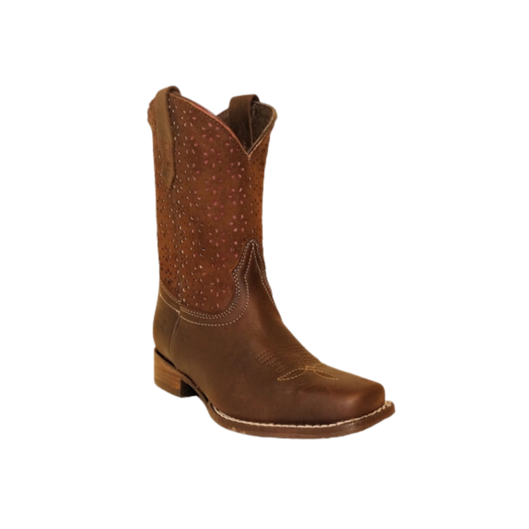 Pecos Bill Youth Kid's Leather Brown Boots