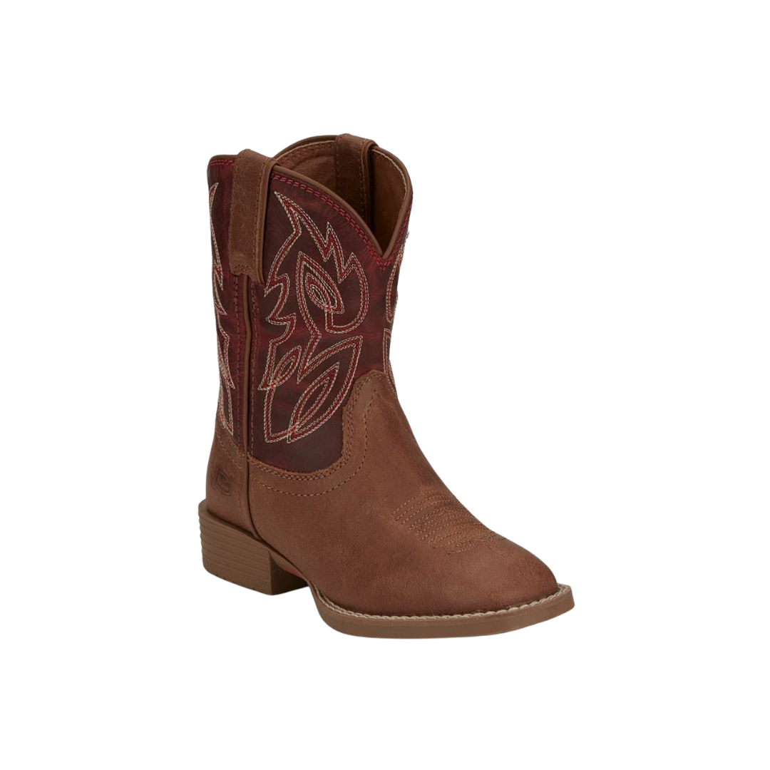 Justin Youth Boy's Canter Jr Roasted Cognac Brown Boots