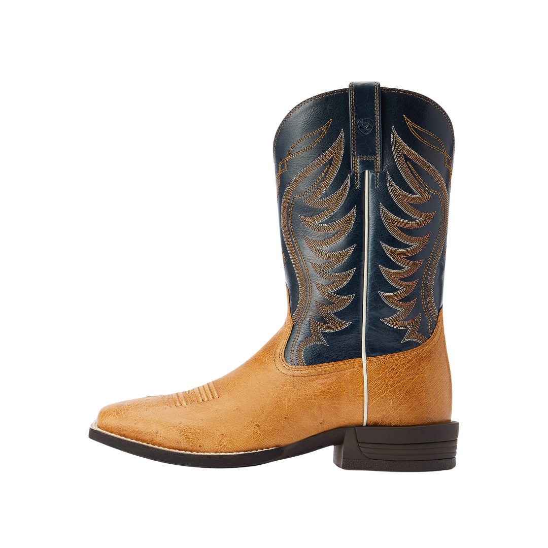 Ariat Men's Reckoning Antique Saddle Ostrich Exotic Boot