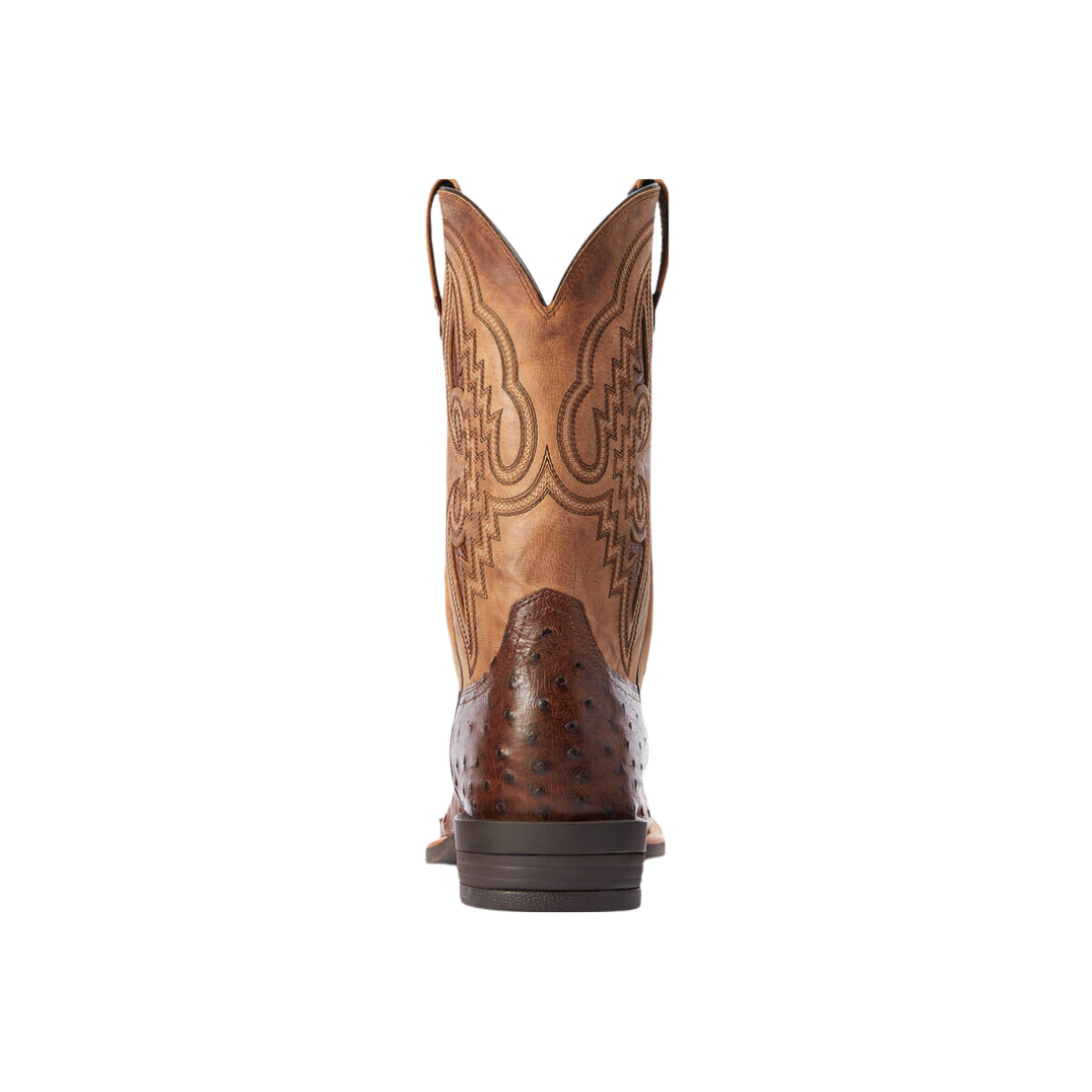 Ariat Men's Dagger Full Quill Ostrich Brown Boots