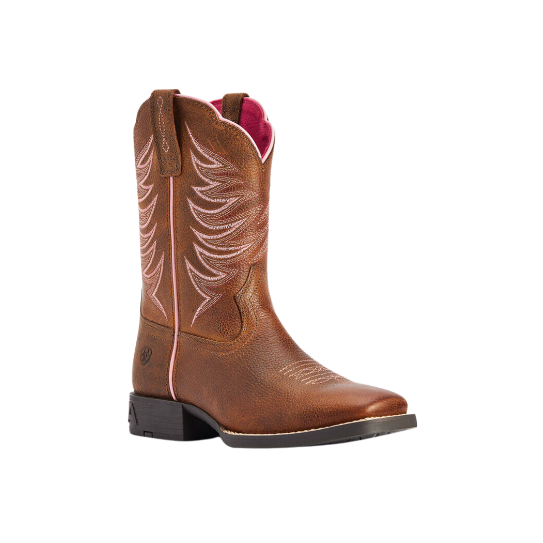 Ariat Youth Girl's Lonestar Western Ridge Tan Boots